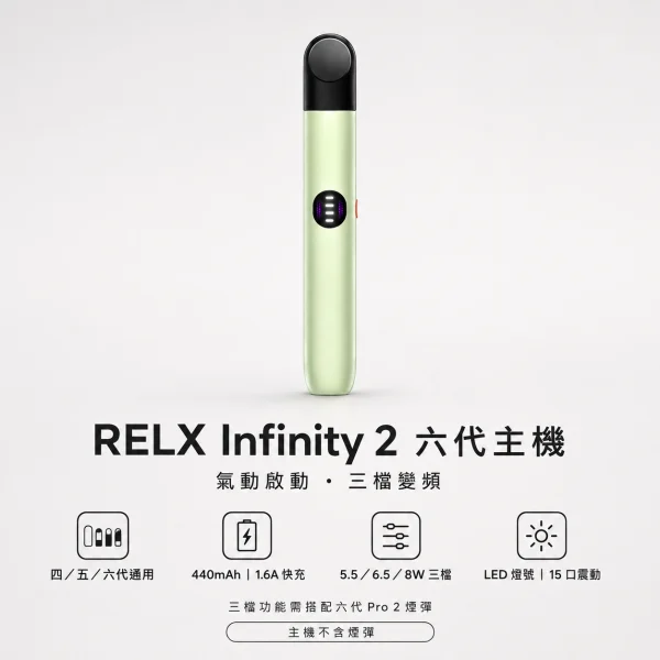 換彈式主機｜RELX 悅刻 Infinity 2 六代主機 產品圖片